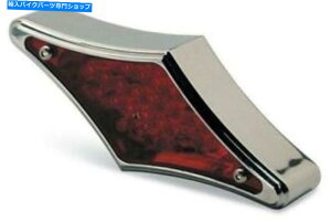 N[p[c v1NLED_ChAe[CgAZun[[_rbh\ Pro One Chrome Red LED Diamond Rear Taillight Assembly Harley Davidson