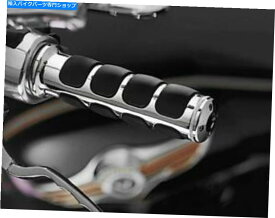 クロームパーツ アクセントリングクロムとクライャキンイソ片＃6180ホンダゴールドウィング Kuryakyn ISO Grips with Accent Rings Chrome #6180 Honda Goldwing