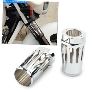 �N���[���p�[�c Chrome�t�H�[�N�u�[�c�X���C�_�[�J�o�[���x���t�B�b�g�n�[���[�c�[�����O�O���C�h�g���P1986-13 Chrome Fork Boot Slider Cover Cow Bell Fit Harley Touring Glide Trike 1986-13�y���s�A���i�z