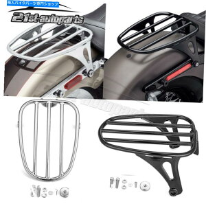 クロームパーツ 18 + HDスリムFLSL FXBB 107トリプルメッキスチールソロシート荷物バッグラック For 18+ HD Slim FLSL FXBB 107 Triple Plating Steel Solo Seat Luggage Bag Rack