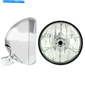 N[p[c Agure HB77010-4 Chrome 7 "jo[TwbhCgoPcƃwbhvR{ Adjure HB77010-4 Chrome 7" Universal Headlight Bucket and Headlamp Combo