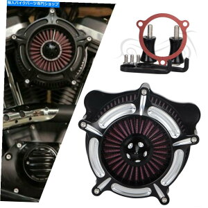 N[p[c Harley Touring 17-20̃\tĝ߂̃NGbWubNGAN[i[ێԃtB^[ Chrome Edge Black Air Cleaner Intake Red Filter For Harley Touring 17-20 Softail