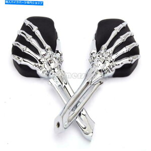 N[p[c I[goC]Chrome Resive MirrorsXJ{[eBAhbṽn[[_rbh\ Motorcycle Bike Chrome Rearview Mirrors Skull Bone Teardrop For Harley Davidson