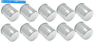 N[p[c hbOXyVeBN[10pbNICtB^[83-17n[[c[O\tgXL Drag Specialties Chrome 10 Pack Oil Filter for 83-17 Harley Touring Softail XL