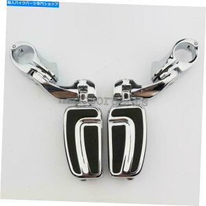 N[p[c I[goCN[1-1 / 4 "HGWK[htbgyO}EgNvA~jE Motorcycle Chrome 1-1/4" Highway Engine Guard Foot Pegs Mount Clamps Aluminum