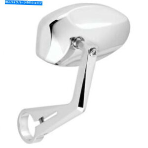 N[p[c Chrome Bikemaster LouveredF̑ȉ~`̋ Chrome Bikemaster Louvered Lined Oval Mirror