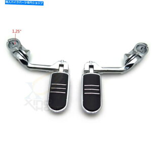 N[p[c Chrome 5 "OtbgyOLbg1.25"n[[\tgc[OpGWK[h Chrome 5" Long Foot Peg Kit 1.25" Engine Guard For Harley Softail Touring