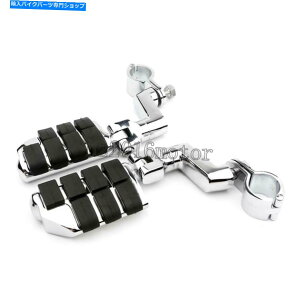 N[p[c 1~1 / 4C`GWK[hI[goĈ߂̃yAN[HyO̎cNv Pair Chrome Highway Foot Pegs Rest Clamps for 1-1/4" Engine Guard Motorcycle