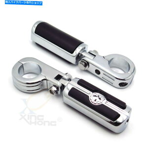 N[p[c Chrome Skull HighwayGWK[hPEG}Ego[̃n[[1.5 " Chrome Skull Highway Engine Guard Foot peg Mounting Rest Bar For Harley 1.5"