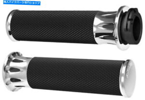 �N���[���p�[�c Arlen Ness 07-316�t���[�W�����V���[�Y�O���b�v�f�B�[�v�J�b�g - �N���� Arlen Ness 07-316 Fusion Series Grips Deep Cut - Chrome�y���s�A���i�z