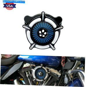 N[p[c Chrome Stage 1GAN[i[ێu[tB^[tBbgn[[c[OgP17-20 Chrome Stage 1 Air Cleaner Intake Blue Filter Fit For Harley Touring Trike 17-20