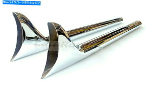 N[p[c 24utBbVe[pCvN[n[[1-3 / 4vpCvobtȂ}t[͑吺ŁI 24" Fishtail Pipes Chrome Harley 1-3/4" Pipes NO Baffle NO Muffler LOUD!