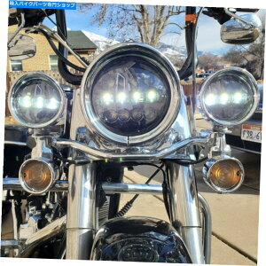 N[p[c 7 "C`LEDvWFN^[wbhCg4.5"n[[I[goCp̒ʉ߃Cg 7" inch LED Projector Headlight & 4.5" Fog Passing Lights For Harley Motorcycle
