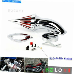 N[p[c Honda VTX1300̂߂̃NA~XpCNGAN[i[ێtB^[Lbg Chrome Aluminum Spike Air Cleaner Intake Filter Kits For Honda VTX1300 All Years