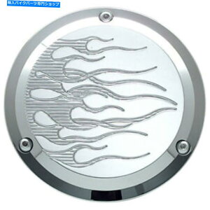 N[p[c W[J[}VNt[3z[_[r[Jo[n[[rbOcC70-98 Joker Machine Chrome Flame 3 Hole Derby Cover for Harley Big Twin 70-98