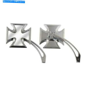 N[p[c ~[}^NXhi[ANAn[[_rbh\ Mirror Maltese Cross Donar, Chrome, for Harley Davidson