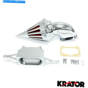 N[p[c 2002-2010}n̐m̂߂̃I[goCN[XpCNGAN[i[ێtB^[ Motorcycle Chrome Spike Air Cleaner Intake Filter For 2002-2010 Yamaha Warrior