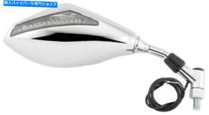 N[p[c LED^[MtĂrbN}X^[N[~[ZbgJY127 LED CHR BikeMaster Chrome Mirror Set with LED Turn Signals JY127 LED CHR