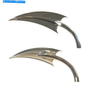 N[p[c Arlen Ness Chrome}CNXN[vgCAO~[n[[ - _rbh\ Arlen Ness Chrome Micro Scoop Triangle Mirrors Harley-Davidson