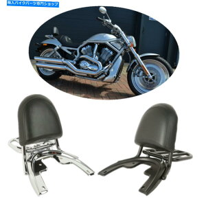 N[p[c Harley Vrsca CB 02-06 VRSCSE 05̂߂̍/NobNXgוbNx[Xv[g Black/Chrome Backrest Luggage Rack Baseplate For Harley VRSCA CB 02-06 VRSCSE 05