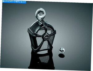 N[p[c NCL7297}bn2z[Jo[OXubNN[bVn[[FX FLH FXST FXD KURYAKYN 7297 MACH 2 HORN COVER GLOSS BLACK CHROME MESH HARLEY FX FLH FXST FXD