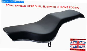 N[p[c NGbWWOCGtB[h̒eNVbNoCNI[goC̕tV[gfAX SEAT DUAL SLIM WITH CHROME EDGING ROYAL ENFIELD BULLET Classic BIKE MOTORCYCLE