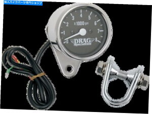 �N���[���p�[�c �h���b�O�X�y�V����8000 RPM�N���[���u���b�N�t�F�C�X2.4 �d�q�^�R���[�^�n�[���[ Drag Specialties 8000 rpm Chrome Black Face 2.4 Electronic Tachometer Harley�y���s�A���i�z