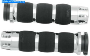 N[p[c H-DI[goĈ߂̃GC{GANbVObvtCoCC[XbgiGatlin Chromej AVON Air Cushion Grips for H-D Motorcycles Fly-By-Wire Throttle (GATLIN Chrome)
