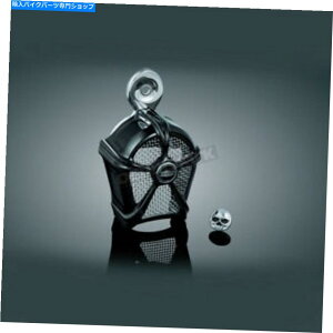 N[p[c NALOXubNw / Chrome Mesh Mach 2z[Jo[ - 7297 Kuryakyn Gloss Black w/ Chrome Mesh Mach 2 Horn Cover - 7297