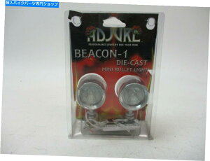 N[p[c AsAr[R-1~jeۃCg_CLXgX[YN[NAYNS15016C Adjure Beacon-1 Mini Bullet Lights Die Cast Smooth Chrome Clear Lens NS15016C