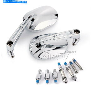 N[p[c Kiwav ChromeI[goC~[YXNGA^tCNCA~jE10mm 5/16 "tBbeBO KiWAV Chrome motorcycle mirrors square tough CNC aluminum 10mm 5/16" fitting 