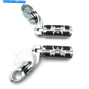 N[p[c 1yA2.5 "tbgyOLbg1 1/4"n[[[hLOpGWK[hN[ One Pair 2.5" Foot Peg Kit 1 1/4" Engine Guard Chrome For Harley Road King