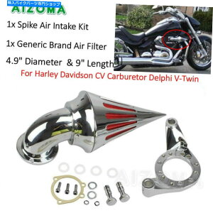 N[p[c n[[CVLu^[Delphi V-Twin̂߂̃XpCNGAN[i[LbgzCtB^[ Spike Air Cleaner Kit Intake Filter For Harley CV Carburetor Delphi V-Twin