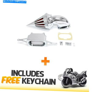 N[p[c 2002N2009ÑNXpCNGAN[[̐ێʃ}n̐m+ Sportbike Keychain Chrome Spike Air Cleaner Intake For 2002-2009 Yamaha Warrior+Sportbike Keychain