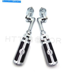 N[p[c N[p\1.5 "z_S[hEBOVhE@L[̂߂̓W Chrome Angle Adjustable 1.5" Skull FootPeg For Honda GoldWing Shadow Valkyrie