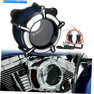 N[p[c n[[c[OOCĥ߂̃NGbWNAu[GAN[i[zCtB^[Lbg Chrome Edge Clear Blue Air Cleaner Intake Filter Kit For Harley Touring Glide
