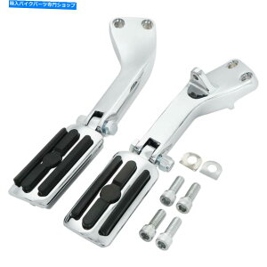 N[p[c Chromeq̃yȎw / harley dyna fxdl 06-17̂߂̃T|[g}Eg Chrome Passenger Foot Pegs Footpeg W/Support Mounting For Harley Dyna FXDL 06-17