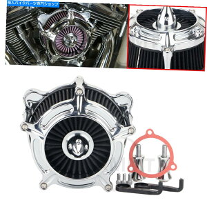 N[p[c Harley Touring Dyna FXDLŜ߂̃NGbWXpCNGAN[i[ubNzCtB^[ Chrome Edge Spike Air Cleaner Black Intake Filter For Harley Touring Dyna FXDLS