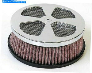 N[p[c nCt[GAN[i[4Xy[hN[5 7/8 "Ehn[[rbOcC[hLOOCh Hi-Flow Air Cleaner 4-Spade Chrome 5 7/8" Round Harley Big Twin Road King Glide