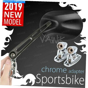 N[p[c VI VAWIK BLACKIRRORS STARK CHROMEA_v^[tFAO}EgtBbgX|[coCN NEW! VAWiK Black Mirrors STARK Chrome Adapters Fairing Mount fits Sportsbike 