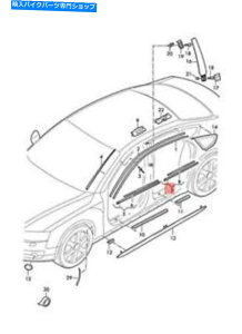 N[p[c Trim Strip Chrome 4G8853764H2ZZƖ{̃AEfBEBhEXbgV[ Genuine AUDI Window Slot Seal With Trim Strip Chrome 4G8853764H2ZZ