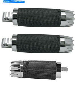 クロームパーツ Avon Grips 3ピースセットハーレーソフトによるクロムエクスカリバーフットペグ&シフトペグ Chrome Excalibur Foot Pegs & Shift Peg by Avon Grips 3 Piece Set Harley Softail