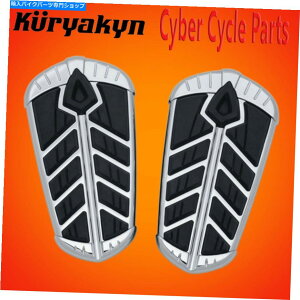 N[p[c Ch5656̂߂Kuryakyn Chrome Speaȑq̃tA{[hCT[g Kuryakyn Chrome Spear Passenger Floorboard Inserts For Indian 5656