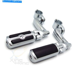 N[p[c 1 1/2C`GWK[hz_S[hEBÔ߂̃NMAXJnCEFCtbgyO Chromed Gear Skull Highway Foot Pegs For 1 1/2" Engine Guard Honda GoldWing
