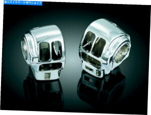 �N���[���p�[�c �N���C�A�L���N���[���X�C�b�`�̃n�E�W���O�̓N���[�Y�R���g���[���ŃZ�b�g�n�[���[�c�[�����O���J�o�[���Ă��܂� Kuryakyn Chrome Switch Housings Covers Set Harley Touring With Cruise Cont