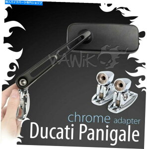 N[p[c VAWIK BLACKIRRORS CLASSICMX CHROMEx[X\tBbgDUCATI PANIGALE VAWiK Black Mirrors CLASSICMX Chrome Base High Adjustable fits Ducati Panigale