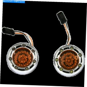 N[p[c JX^_Ci~NX - Btrcajaea - Bullet Ringz LED^[MAChrome - ߐF̃Y Custom Dynamics - BTRCAJAEA - Bullet Ringz LED Turn Signals, Chrome - Amber Lens