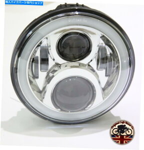 �N���[���p�[�c ���[�^�[�o�C�N�J�t�F���[�T�[�N���[�[LED�w�b�h���C�g�N���[��7 50W E�}�[�N�t�� - DRL HALO 750AC Motorbike Cafe Racer CREE LED Headlight Chrome 7 50W E MARKED - DRL HALO 750AC�y���s�A���i�z
