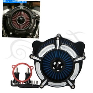 N[p[c 1ZbgN[GbWu[GAN[i[ێtB^[n[[[hOCh2017-2020 1 Set Chrome Edge Blue Air Cleaner Intake Filter For Harley Road Glide 2017-2020