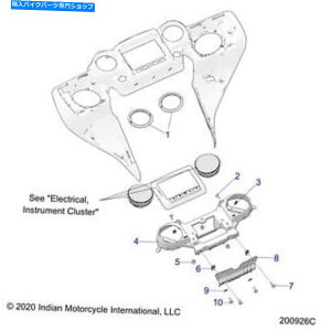 N[p[c Ch̃I[goCXs[h[^[/^R[^x[ANAOEMp[g5453004 Indian Motorcycle Speedometer/Tachometer Bezel, Chrome, Genuine OEM Part 5453004